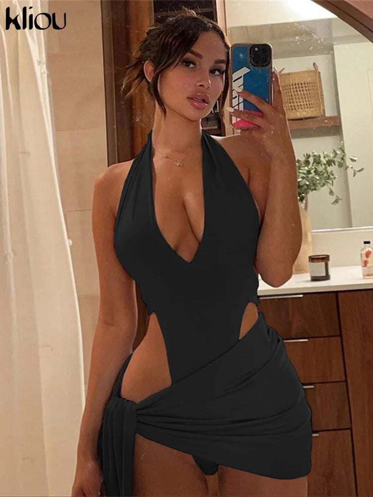 After Dark Deep-V Two-Piece Set