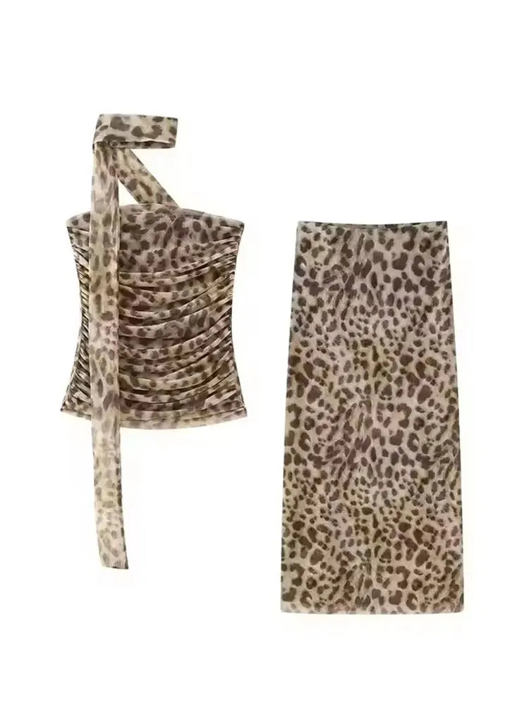 Wild Side Leopard Skirt Set
