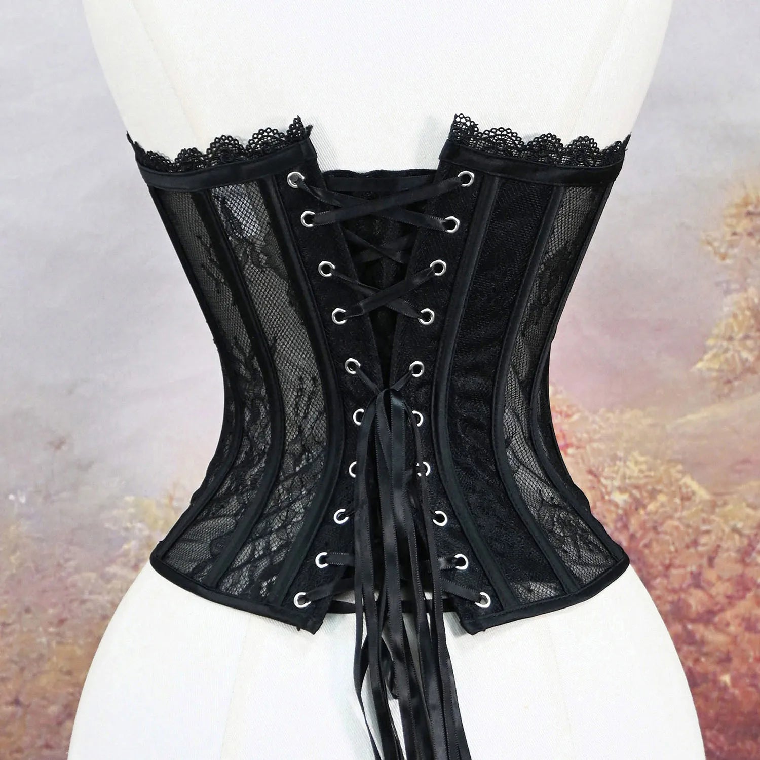 Black Lace Corset Top