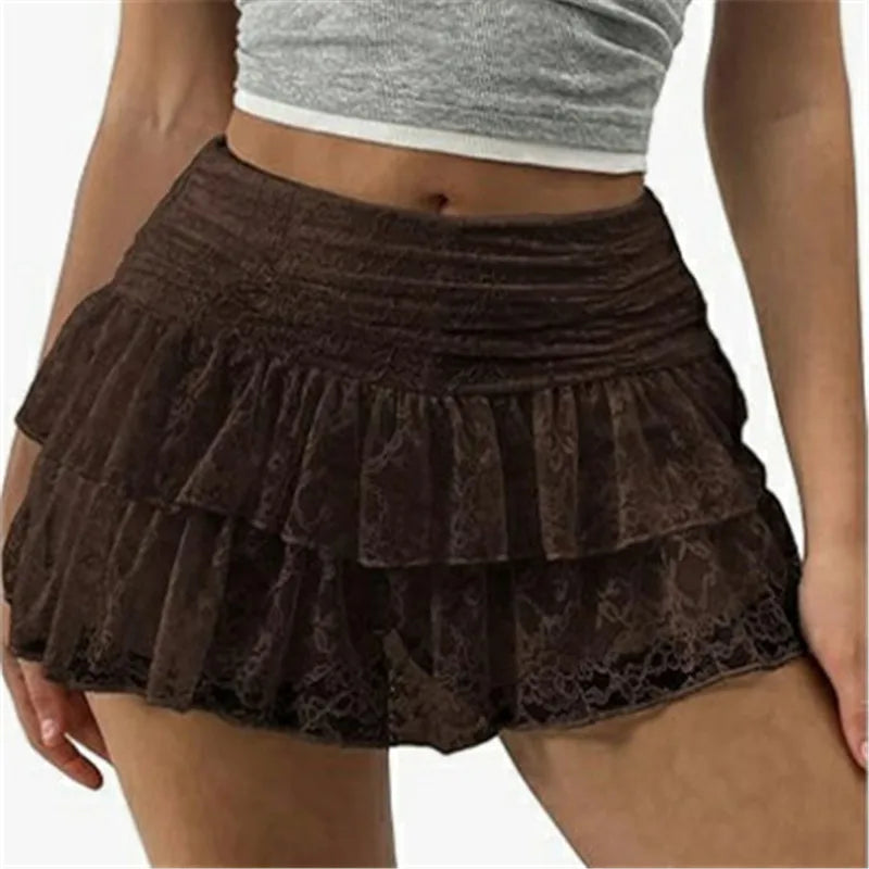 Sweetheart Ruffle Bloomer Skirt high-waist A-line ruffle supplier color and construction view 11