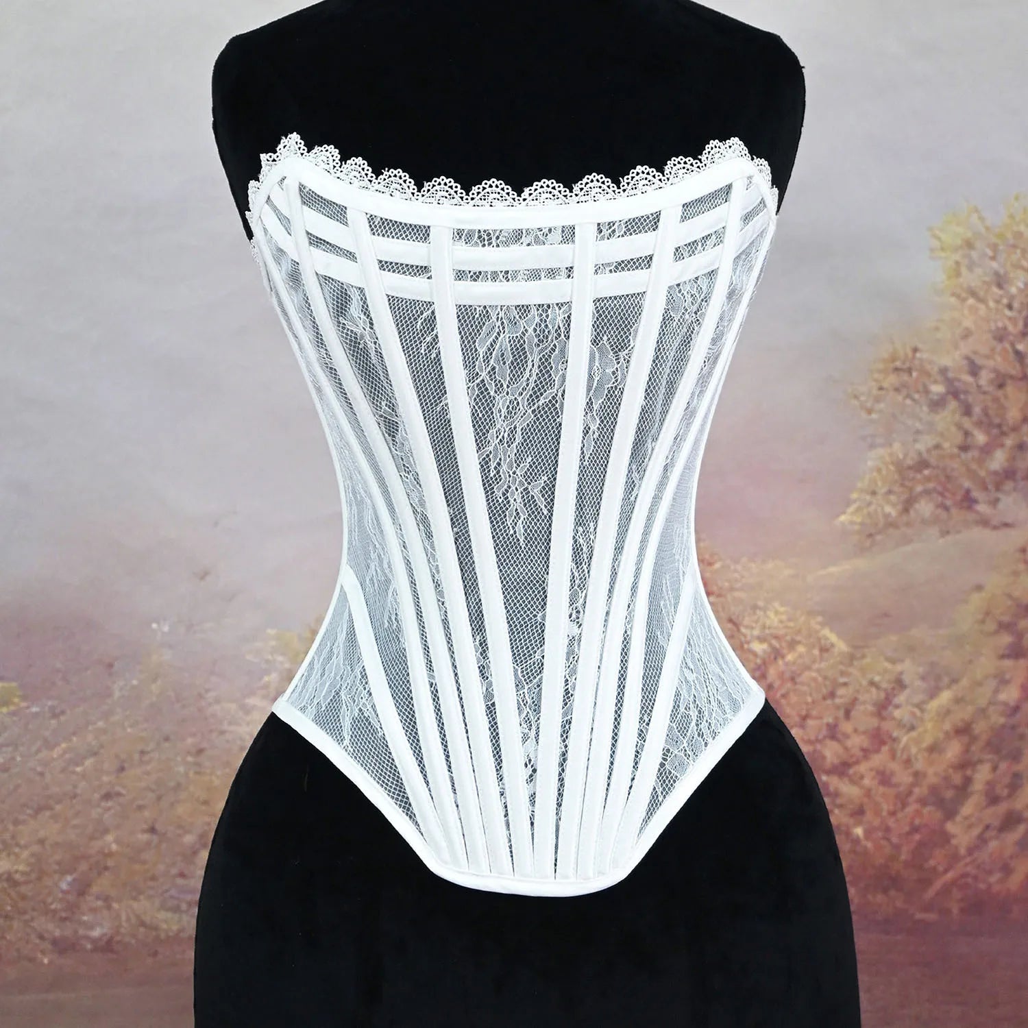 Black Lace Corset Top