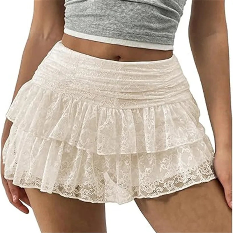 Sweetheart Ruffle Bloomer Skirt high-waist A-line ruffle supplier color and construction view 9