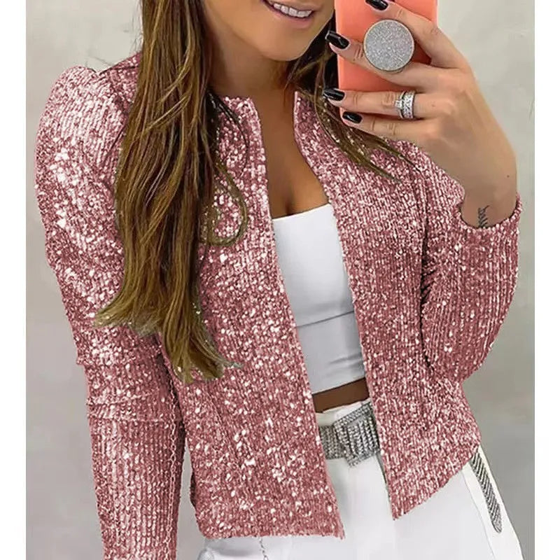Presley Sequin Crop Blazer