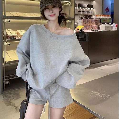 Sweet and Spicy Off-Shoulder Sweatshirt
