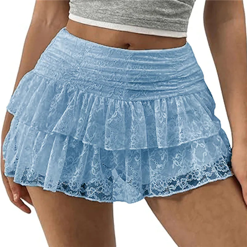Sweetheart Ruffle Bloomer Skirt high-waist A-line ruffle supplier color and construction view 4