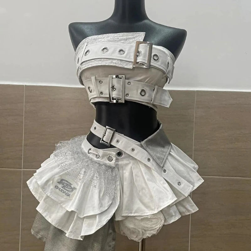 Y2K Punk Princess Two-Piece Set
