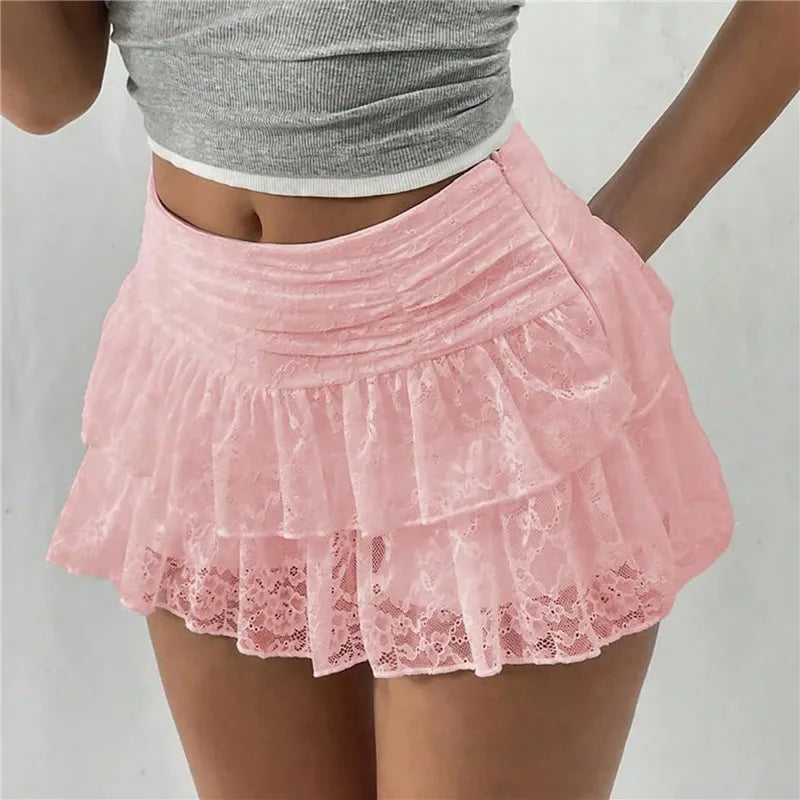 Sweetheart Ruffle Bloomer Skirt high-waist A-line ruffle supplier color and construction view 6