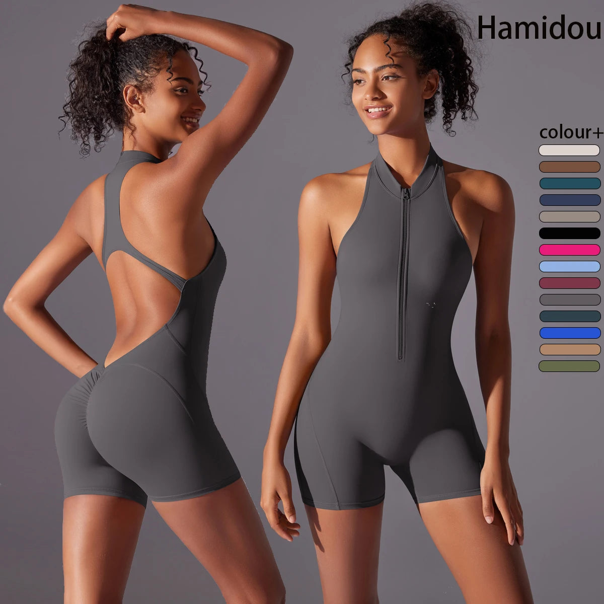 Sculpt Squad Zip-Front Bodysuit