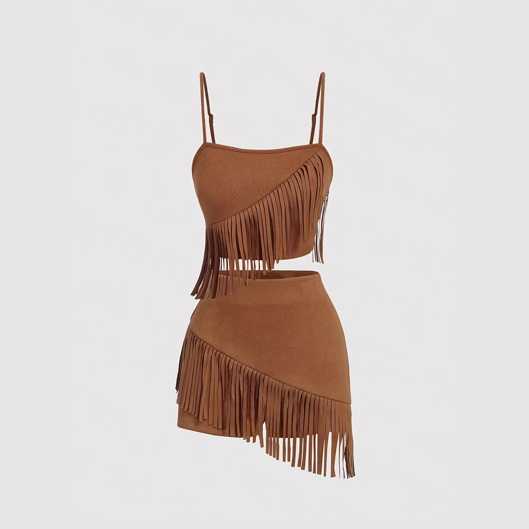 Harlow Fringe Crop Skirt Set
