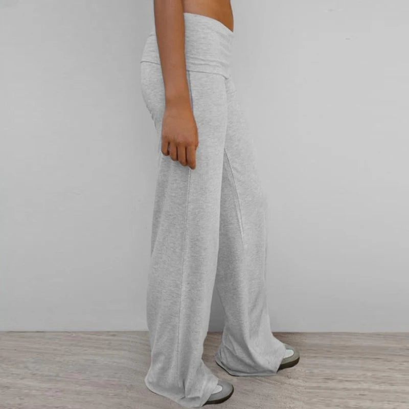 Fold-Over Flare Yoga Pants