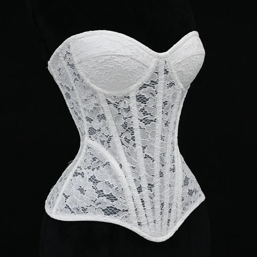 Black Lace Corset Top