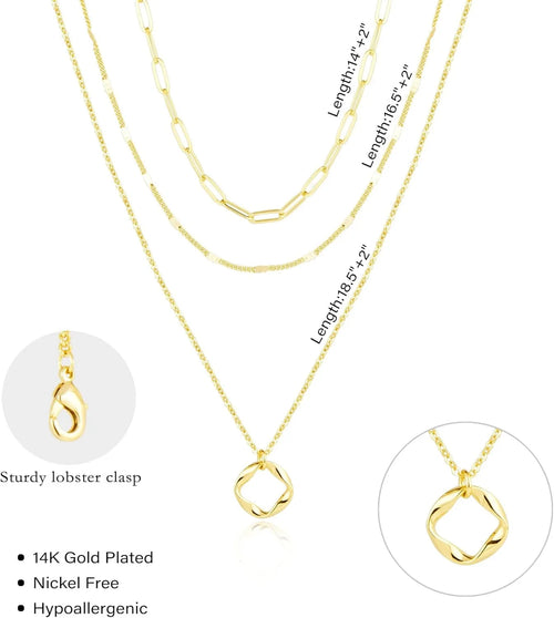 Rich Girl Club Soft Life Layered Necklace Set — Gold & Silver 3-Piece