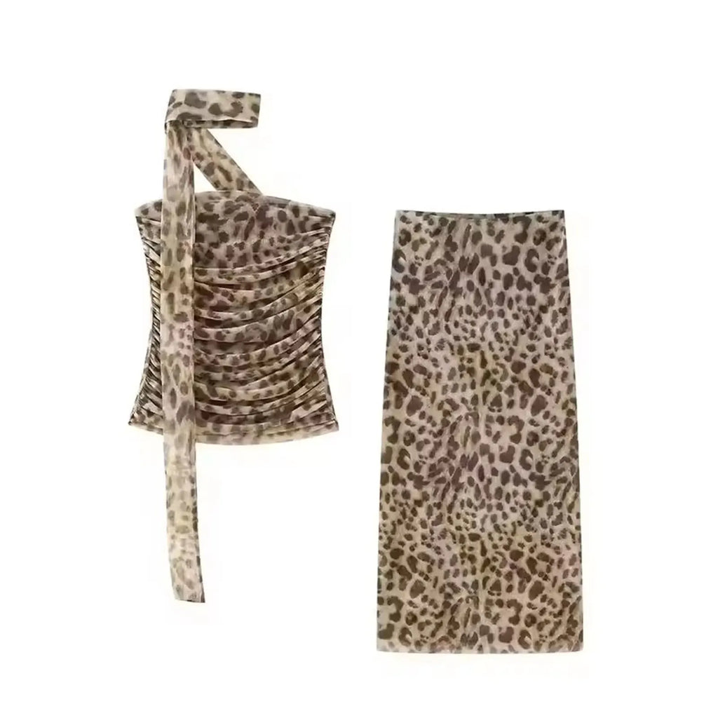 Wild Side Leopard Skirt Set