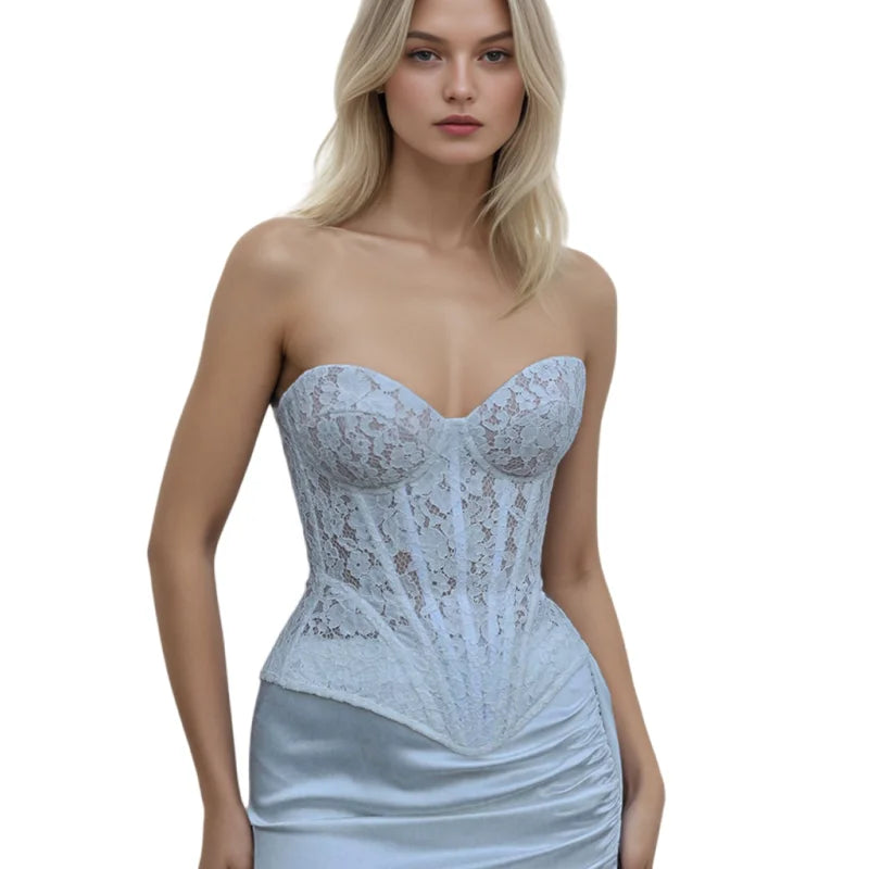 Black Lace Corset Top