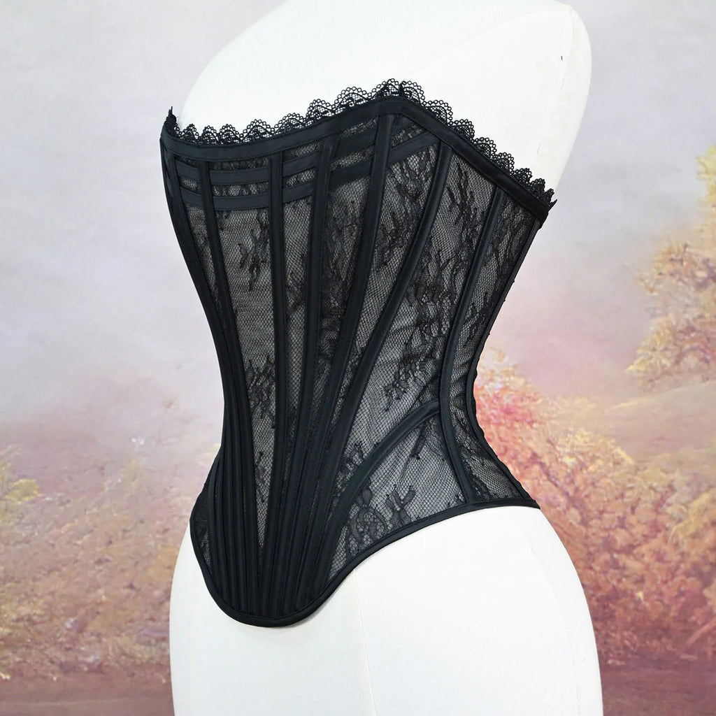Black Lace Corset Top