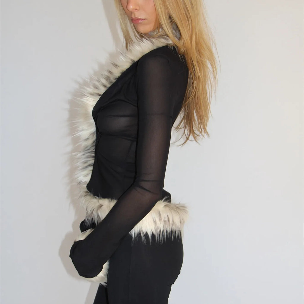Frost Kiss Sheer Mesh Top