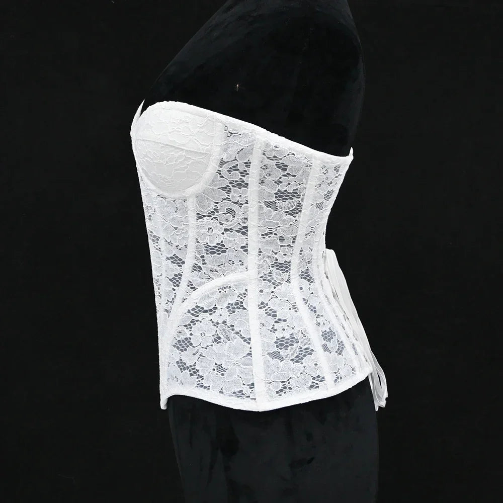 Black Lace Corset Top