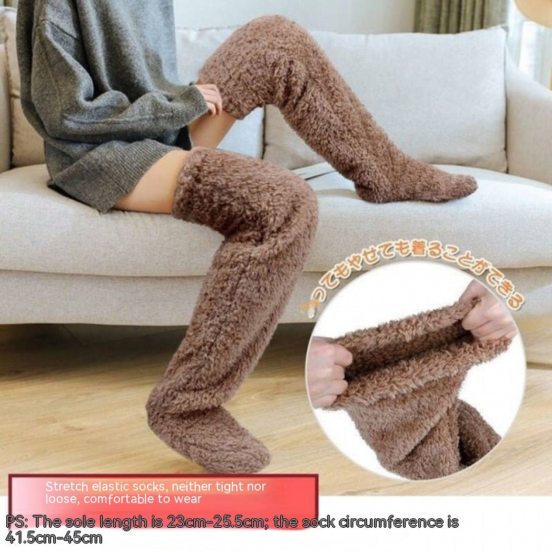 Soft Launch fuzzy over-the-knee socks source image 35