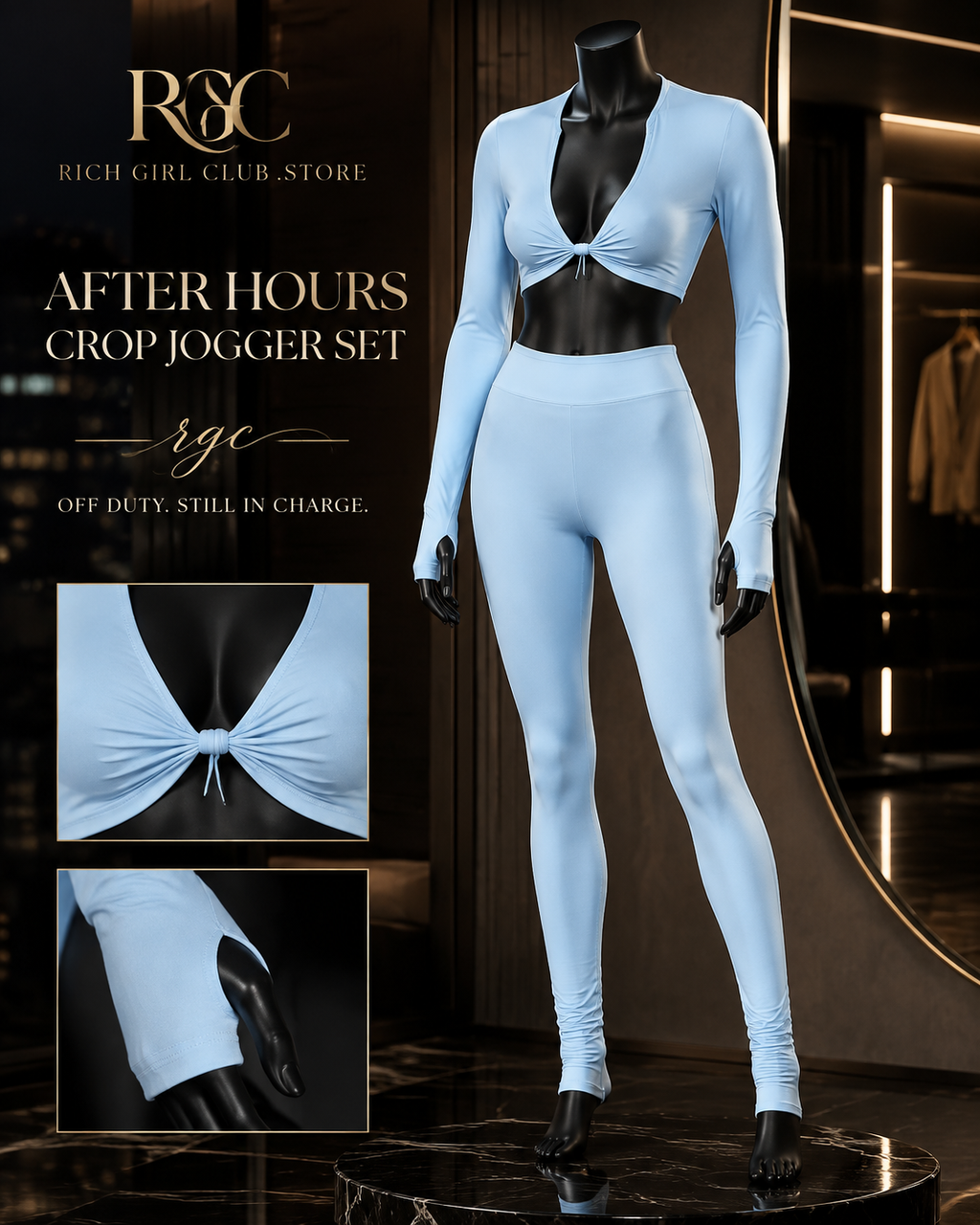 After Hours Crop Jogger Set RGC mannequin and product-detail companion.