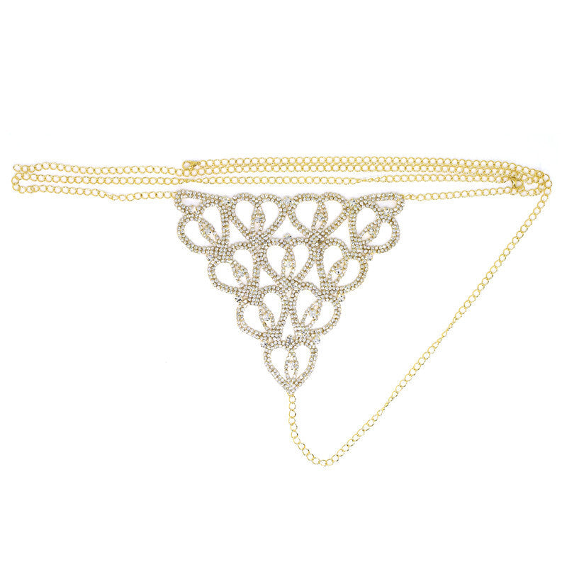 Diamond After Dark Body Chain Set image 9 showing rhinestone top-chain, bottom-chain, or full-set styling in gold or silver