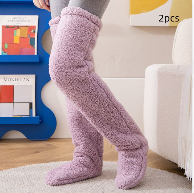 Soft Launch fuzzy over-the-knee socks source image 42