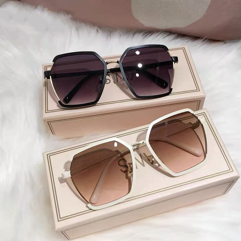 Top Floor Energy oversized metal half-frame sunglasses in assorted colorways