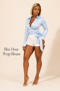 Blue Hour Wrap Blouse - Rich Girl Club