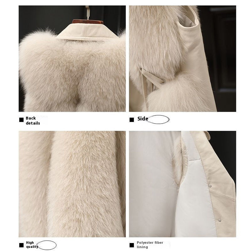 Detail collage of the Soft Power Faux-Fur Vest showing the faux-fur back, side pocket, texture, and inner polyester lining.
