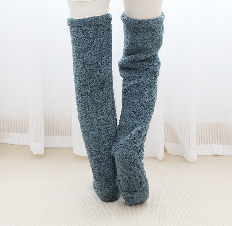 Soft Launch fuzzy over-the-knee socks source image 7