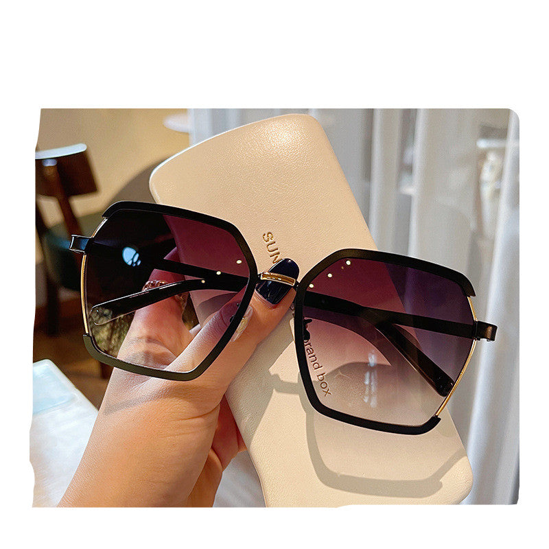 Top Floor Energy black frame sunglasses with gray gradient lenses