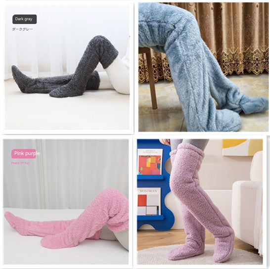 Soft Launch fuzzy over-the-knee socks source image 29