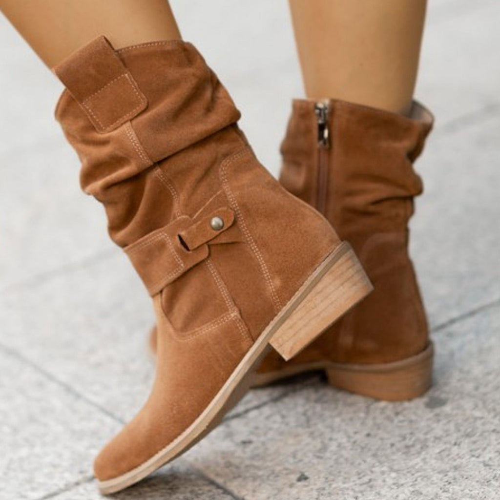 Saddle Sway Suede Boots shown in the authoritative repeated brown-toned source slot.