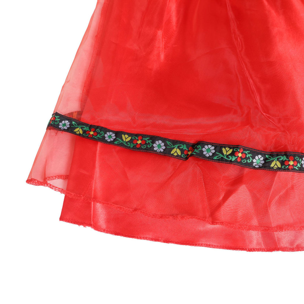 Oktoberfest Costume supplier view of the included dress and accessories.