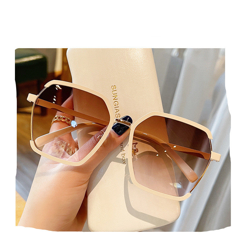 Top Floor Energy milk tea frame sunglasses with gradient tea lenses