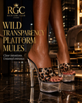 Wild Transparency Platform Mules leopard clear-platform campaign hero by Rich Girl Club